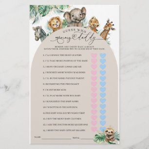 Safari Animal Jungle Jeu moderne maman ou papa