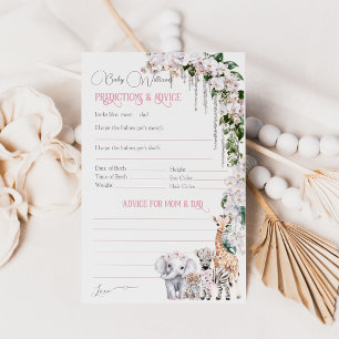 Safari Animal Tropica Flower Baby shower rose Jeu