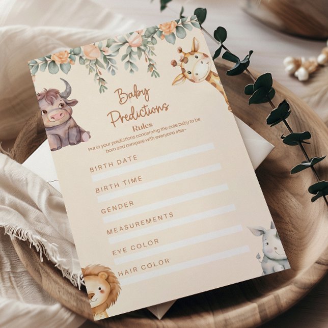 Safari Animals Baby Predictions (Créateur téléchargé)