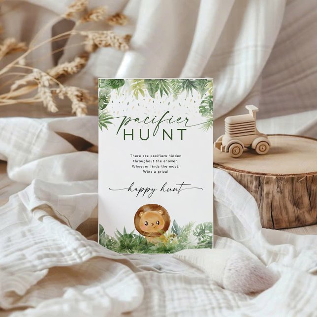 Safari Animaux Baby shower Pacifier chasse jeu (Créateur téléchargé)
