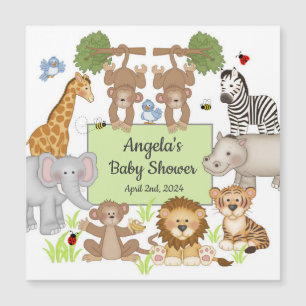 Safari Animaux Baby shower Partie Rappel