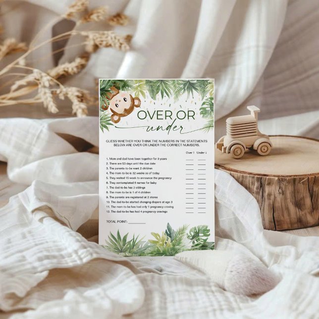 Safari Animaux Baby showers au-dessus ou en dessou (Créateur téléchargé)