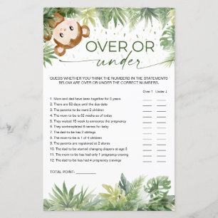 Safari Animaux Baby showers au-dessus ou en dessou