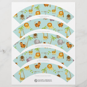 Safari Animaux Cupcake Wrappers