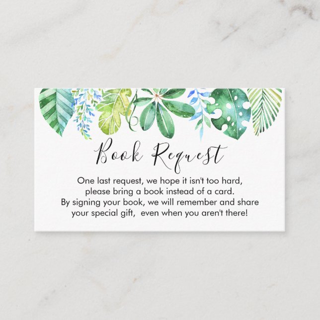 Safari Animaux Demande de réservation Carte Insert (Devant)