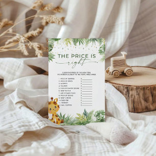 Safari Animaux Le Bon Prix Baby shower Jeu