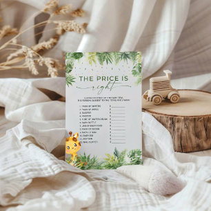 Safari Animaux Le Bon Prix Baby shower Jeu