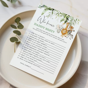 Safari animaux Qui connaît papa meilleur jeu