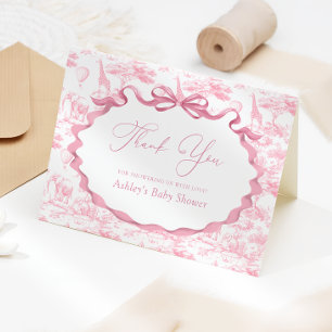 Safari Animaux Toile de Jouy Baby shower Merci