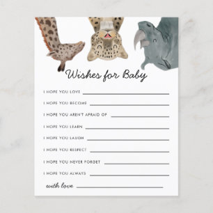 Safari Animaux Voeux pour Baby Card