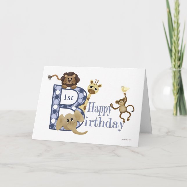 Safari Anniversaire en Modèle bleu (Devant)