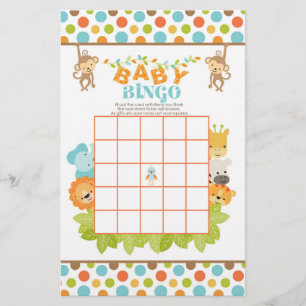 Safari Baby Bingo Jeu avec Animaux