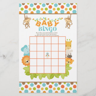 Safari Baby Bingo Jeu avec Animaux