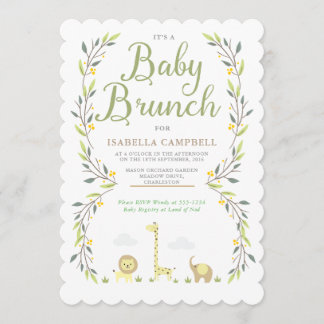 Safari Baby Brunch Invitation