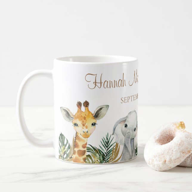 Safari Baby shower Mug Party Favoriser (Avec donut)