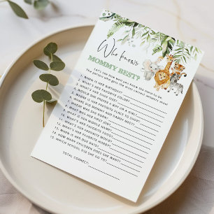 Safari bébé animaux Qui connaît maman meilleur jeu