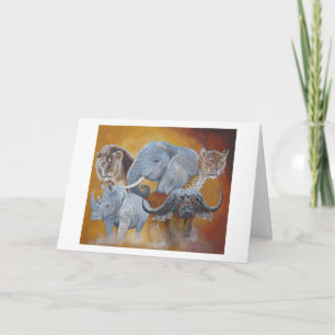 Safari Big 5 Carte Anniversaire