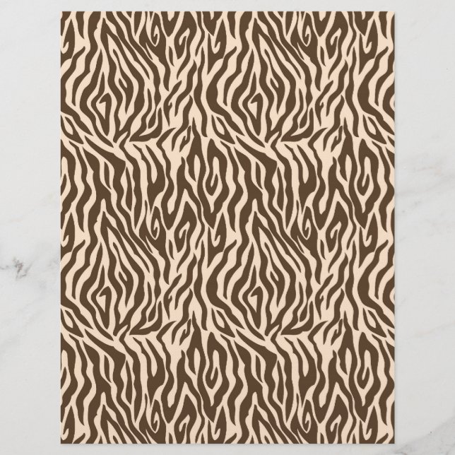 Safari Boy Scrapbook Papier Zebra (Devant)