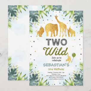 Safari Deux Wild Birthday Invitation Deux Wild Par