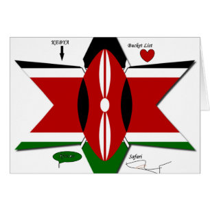 Safari Drapeau Kenyan Conception : Liste de seaux