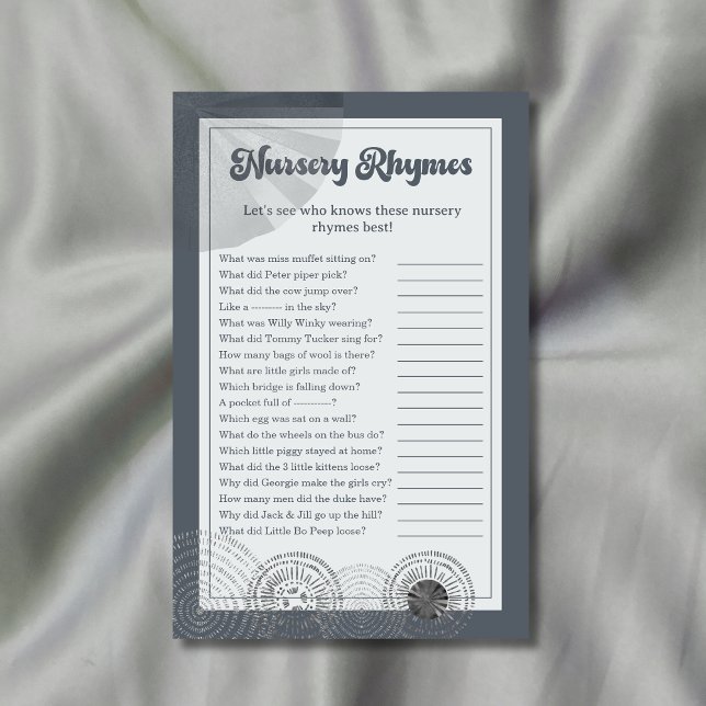 Safari Elephant Nursery Rhymes Baby shower Jeu (Créateur téléchargé)