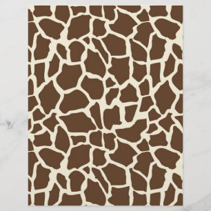 Safari Garçon O Papier double face Giraffe B