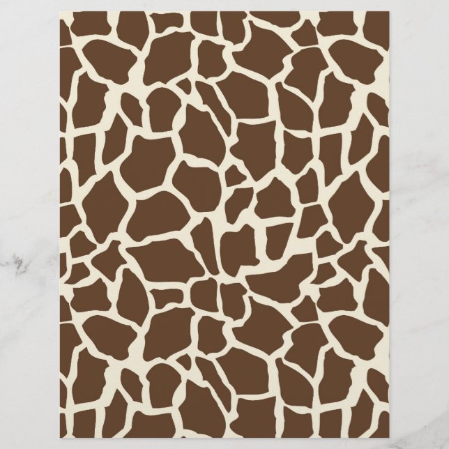 Safari Garçon O Papier double face Giraffe B (Devant)