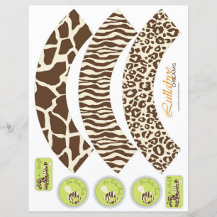 Safari Garçon Orange Cupcake Wrappers