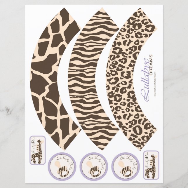Safari Girl LAV Cupcake Wrappers (Devant)