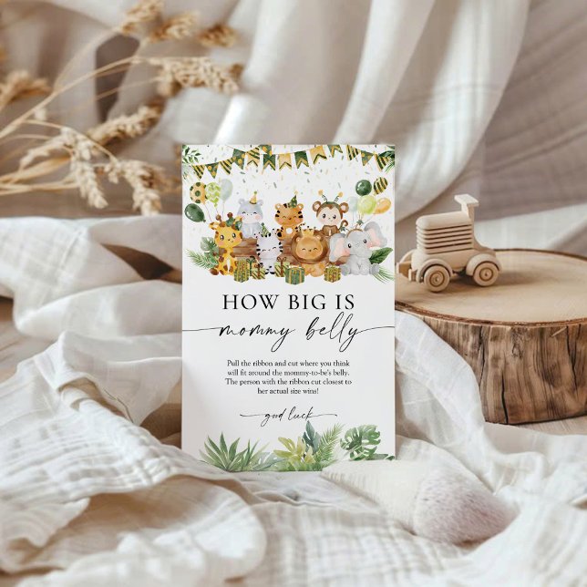 Safari How Big is Mommy's Belly Baby shower Jeu (Créateur téléchargé)