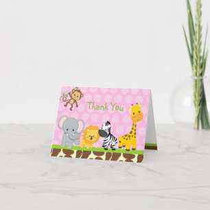 Safari Jungle Anniversaire Folle Merci Cartes de n