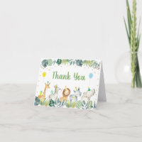 Safari Jungle Party Animal Anniversaire Merci