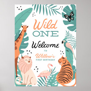 Safari moderne Animaux Wild One Welcome Poster