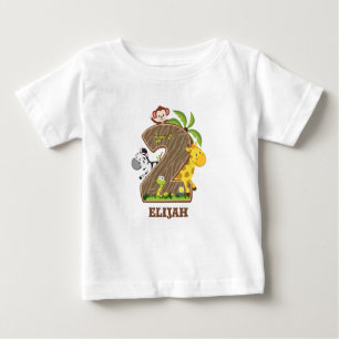Safari personnalisé 2e Tshirt d'anniversaire