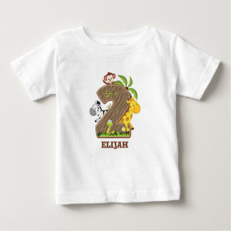 Safari personnalisé 2e Tshirt d'anniversaire