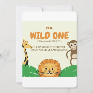 Safari pour enfants Invitation d'anniversaire