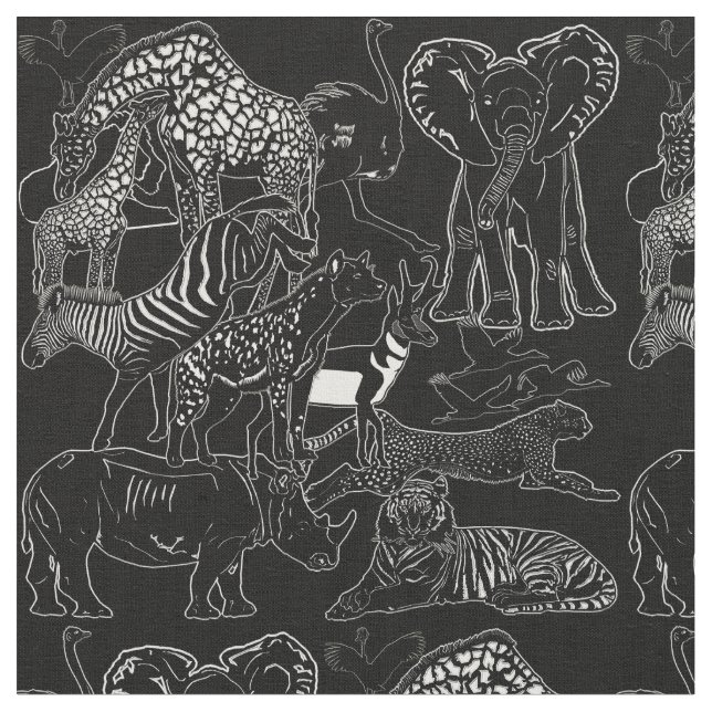 Safari réaliste, tissu animal rustique d'Afrique (Fermer)