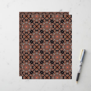 Safari Sunset Bohemian Star Fall Mandala Carrelé