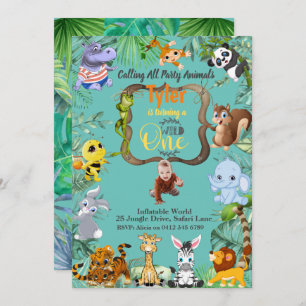 Safari Tropical Invitation d'anniversaire