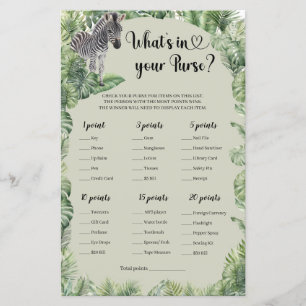 Safari Tropical Jungle Ce qui est dans votre sac à