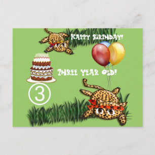 Safari ultra mignon Leopard Invitations d'annivers