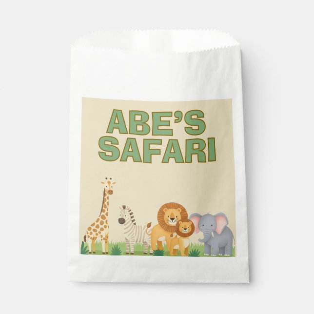 Safari upsherin anniversaire Favoriser les sacs (Devant)