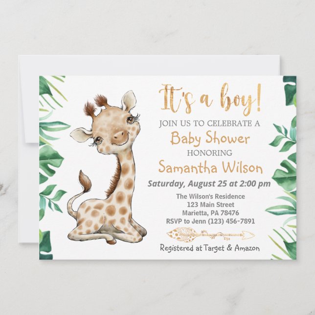 Safari Wild C'est un Baby shower garçon Invitation (Devant)
