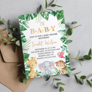 Safari Wild Oh Baby ! Invitation baby shower