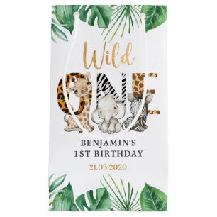 Safari Wild One Birthday Party Petit sac cadeau