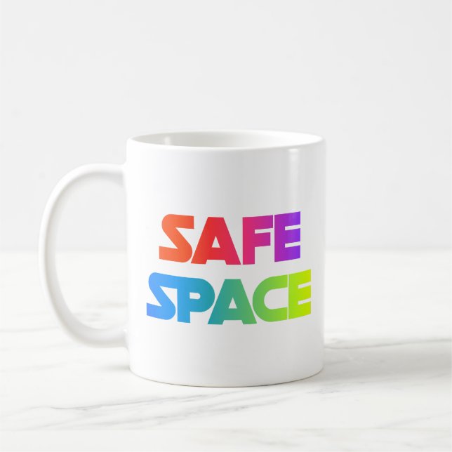 SAFE SPACE – Bold Rainbow Mug of Love (Gauche)
