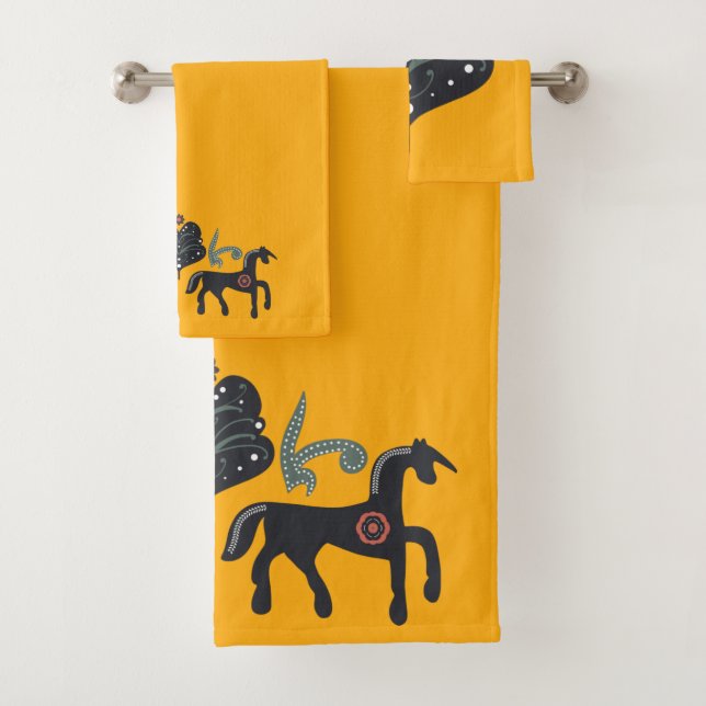 Saffron orange et Motif scandinave (En situation)