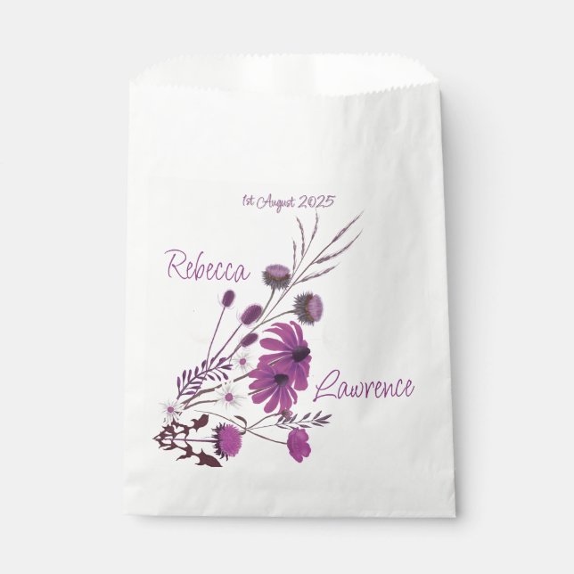 Saffron Sky Wildflowers - sacs de faveur (Devant)