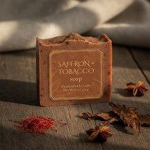 Saffron + Tabac personnalisé Étiquette de savon ar