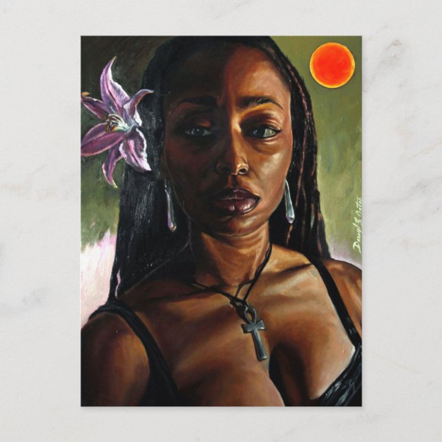 Safiyah avec carte postale de fleurs (Devant)